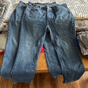 (2) Levi's 541 Relaxed Fit Dark Blue Jeans 38x30